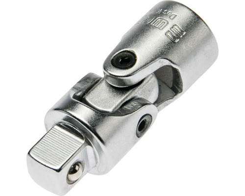 Kardangelenk für Steckschlüssel aus Metall mit Vierkantantrieb.