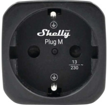Shelly Plug M Gen3 Smarte Steckdose mit Erdung für 230 Volt und 13 Ampere.