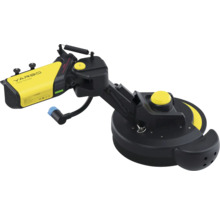 Yarbo Trimmer-Aufsatz für Mähroboter in Gelb und Schwarz.