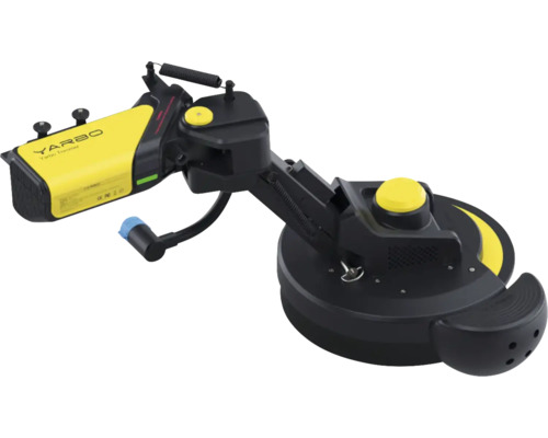 Yarbo Trimmer-Aufsatz für Mähroboter in Gelb und Schwarz.