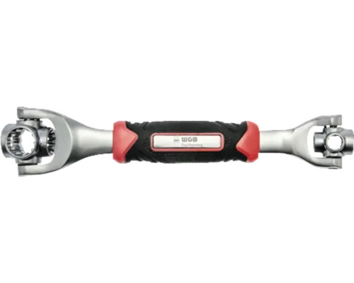 Mehrfach-Steckschlüssel mit drehbaren Köpfen und ergonomischem Griff von WGB.