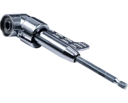 Winkelvorsatz für Akkuschrauber und Bohrmaschinen mit Sechskantaufnahme aus Metall.