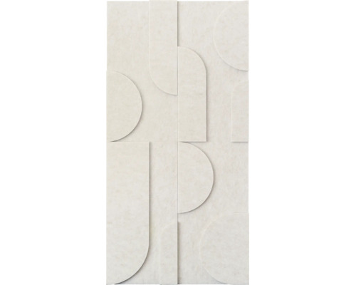 Akustikpaneel für die Wand mit geometrischem 3D-Muster aus Filz.