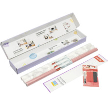 d-c-fix Möbel-Set mit Klebefolien in Marmor-Optik und Uni-Dekor inklusive Rakel, Cuttermesser und Falt-Schablone.
