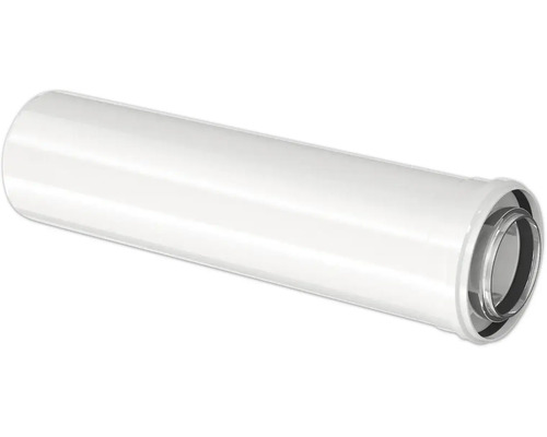 Weißes konzentrisches Abgasrohr für Brennwertthermen und Heizungssysteme.