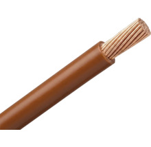 Braune Aderleitung mit feindrähtigem Kupferleiter.