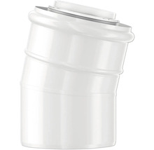 HT-Bogen aus Kunststoff in Weiß für Abflussrohre mit Dichtung.