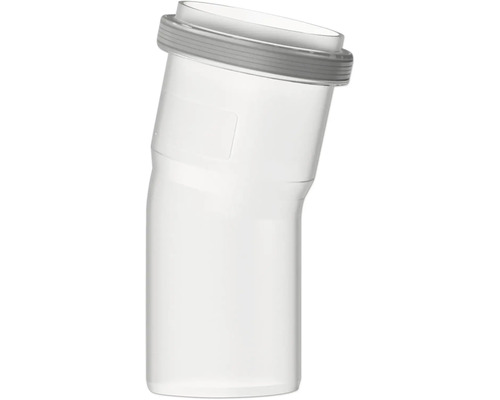 Abflussrohr-Bogen aus Kunststoff mit Dichtung.