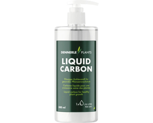Dennerle Plants Liquid Carbon, flüssiger Kohlenstoff für gesundes Pflanzenwachstum im Aquarium, 300 Milliliter Flasche mit Dosierpumpe.