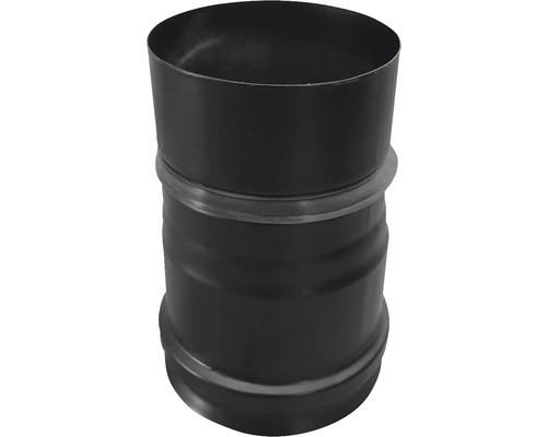 Pellet-Ofenrohr-Verbinder Bertrams Ø 100 mm pulverbeschichtet schwarz Abgasrohrverbinder für Abgasanlagen