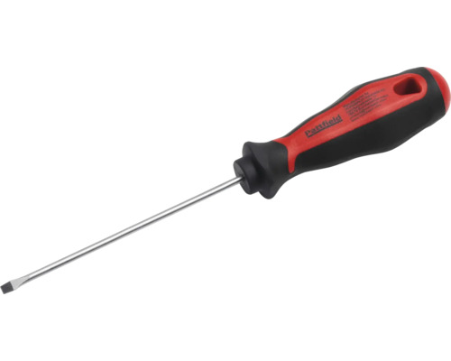Pattfield Schlitzschraubendreher mit ergonomischem Griff und runder Stahlklinge.