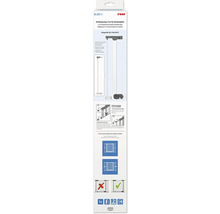 reer Verlängerung 7 Zentimeter für Klemmgitter, Produktverpackung mit Montageanleitung und Anwendungshinweisen.