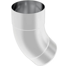 Rohrbogen aus verzinktem Stahl für Regenfallrohre.