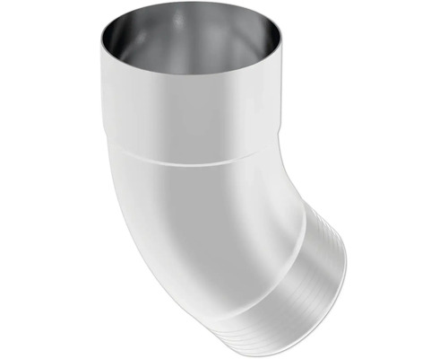 Rohrbogen aus verzinktem Stahl für Regenfallrohre.