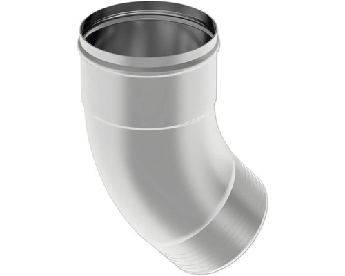 Rohrknie aus Metall, 45 Grad Bogen für Regenfallrohr.