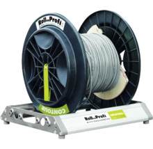 Roll Profi Original Kabelabroller aus Aluminium mit einer Kabeltrommel.