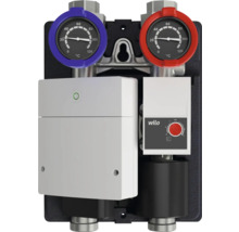 Wilo Pumpengruppe für Heizungsanlagen mit zwei Thermometern von 0 bis 120 Grad Celsius und Wilo Logo.