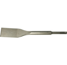 Breitmeißel aus Stahl mit SDS plus Aufnahme für Bohrhammer und Bosch Logo.