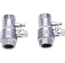 Zwei Strangregulierventile aus Metall mit der Kennzeichnung PN 16 und DN 20.