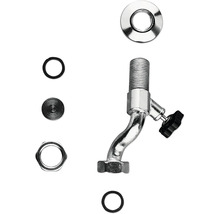 S-Anschluss Set mit Absperrventil, Rosette, Dichtungen und Mutter für die Montage von Armaturen.