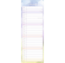 Kalenderblatt für Januar mit einer Datumsliste von 01 bis 31 und Platz für tägliche Notizen.