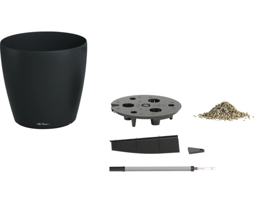 Lechuza All-in-One Set Pflanztopf mit Bewässerungssystem, Trennboden, Wasserstandsanzeiger und Pflanzsubstrat.