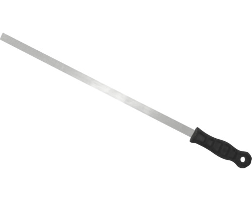 Dämmstoffmesser mit langer Metallklinge und schwarzem Kunststoffgriff.