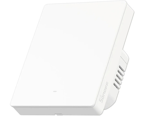Sonoff Smart Home Gerät mit flacher Front und seitlichen Lüftungsschlitzen.