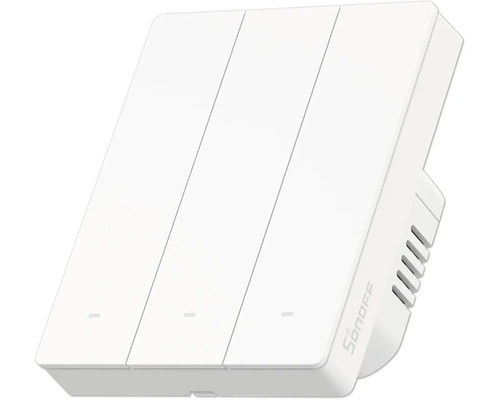 Sonoff 3-Kanal smarter Wandschalter in Weiß.