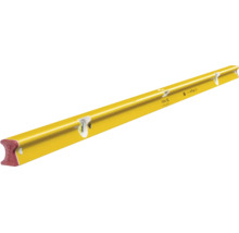 Gelbe Stabila Wasserwaage aus Aluminium mit mehreren Libellen.
