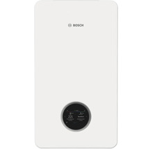 Bosch Gas-Brennwerttherme mit kreisförmigem Digitaldisplay und Bosch Logo.