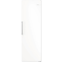 Bosch Standkühlschrank in Weiß mit vertikalem Metallgriff.