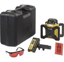 Stabila Rotationslaser-Set LAR 160 mit Empfänger, Zielplatte, Laserbrille und robustem Transportkoffer.