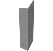 L-förmiger Metall-Winkelverbinder mit vorgebohrten Löchern für Schraubverbindungen im Holzbau.
