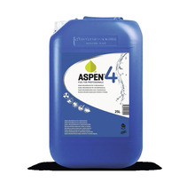 Blauer 25 Liter Kanister mit Aspen 4 Alkylatbenzin für Viertaktmotoren.
