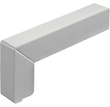 Außenecke für Sockelleisten aus Kunststoff in Silber