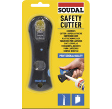 Kartuschenmesser Soudal Safety Cutter zum sicheren Öffnen von Kartuschen und Zuschneiden von Düsen.