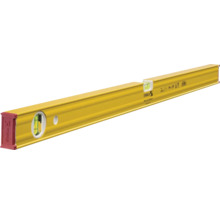 Gelbe Stabila Wasserwaage Type 80 AS, 90 Zentimeter, aus Aluminium mit zwei Libellen und Endkappen.