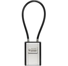 ABUS Schlüsseltresor mit 4-stelligem Zahlencode und flexiblem Bügel aus Metall und Kunststoff.