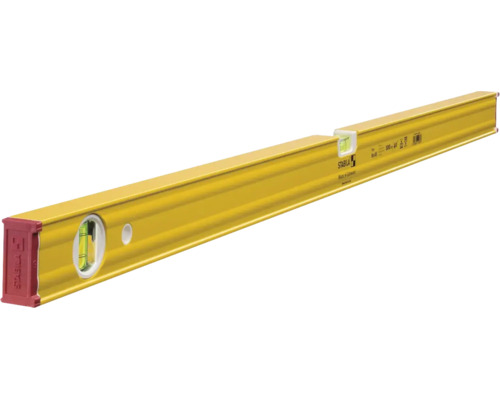 Gelbe Stabila Wasserwaage 80 AS aus Aluminium, Länge 100 Zentimeter, mit zwei Libellen.