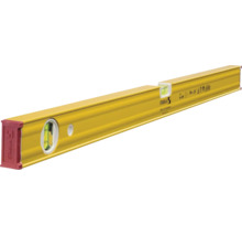 Gelbe Stabila Aluminium-Wasserwaage Typ 80 ASM, 80 Zentimeter, mit horizontaler und vertikaler Libelle.