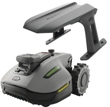 Mammotion Mähroboter inklusive Garage für die automatische Rasenpflege.