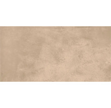 Beige Fliese in Steinoptik mit matter, strukturierter Oberfläche.