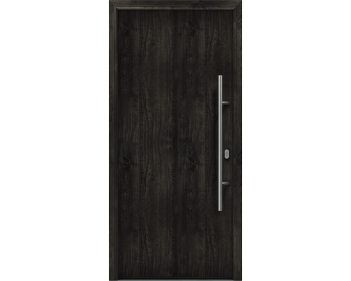 Haustür EcoStar ISOPRO IP 010 1100 x 2100 mm Rechts night oak inkl. Beschlag-Set,Edelstahl Stangengriff,Sicherheitsprofilzylinder mit 5 Schlüsseln