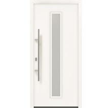Haustür EcoStar ISOPRO IP 020 S 1100 x 2100 mm Links RAL 9016 verkehrsweiß inkl. Beschlag-Set,Edelstahl Stangengriff,Sicherheitsprofilzylinder mit 5 Schlüsseln