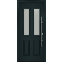 Haustür mit zwei Fenstern und einem Griff