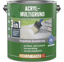Hornbach Acryl-Multigrundierung, vorgetönt, drei in eins: Grundierung, Haftgrund und Vorlack. Für innen und außen, umweltfreundlich, Blauer Engel.