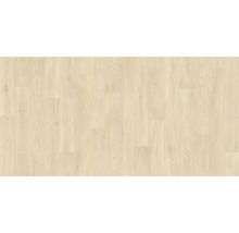 Heller Holzboden mit natürlicher Maserung und versetzten Dielen.