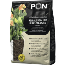 Lechuza-PON Kübelpflanzensubstrat für Außenpflanzen und Kübelpflanzen, mineralisch, vorgedüngt und torffrei. Insektenschutz. Lechuza Logo.