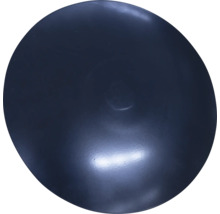 Runde, dunkelblaue Abdeckkappe aus Kunststoff.